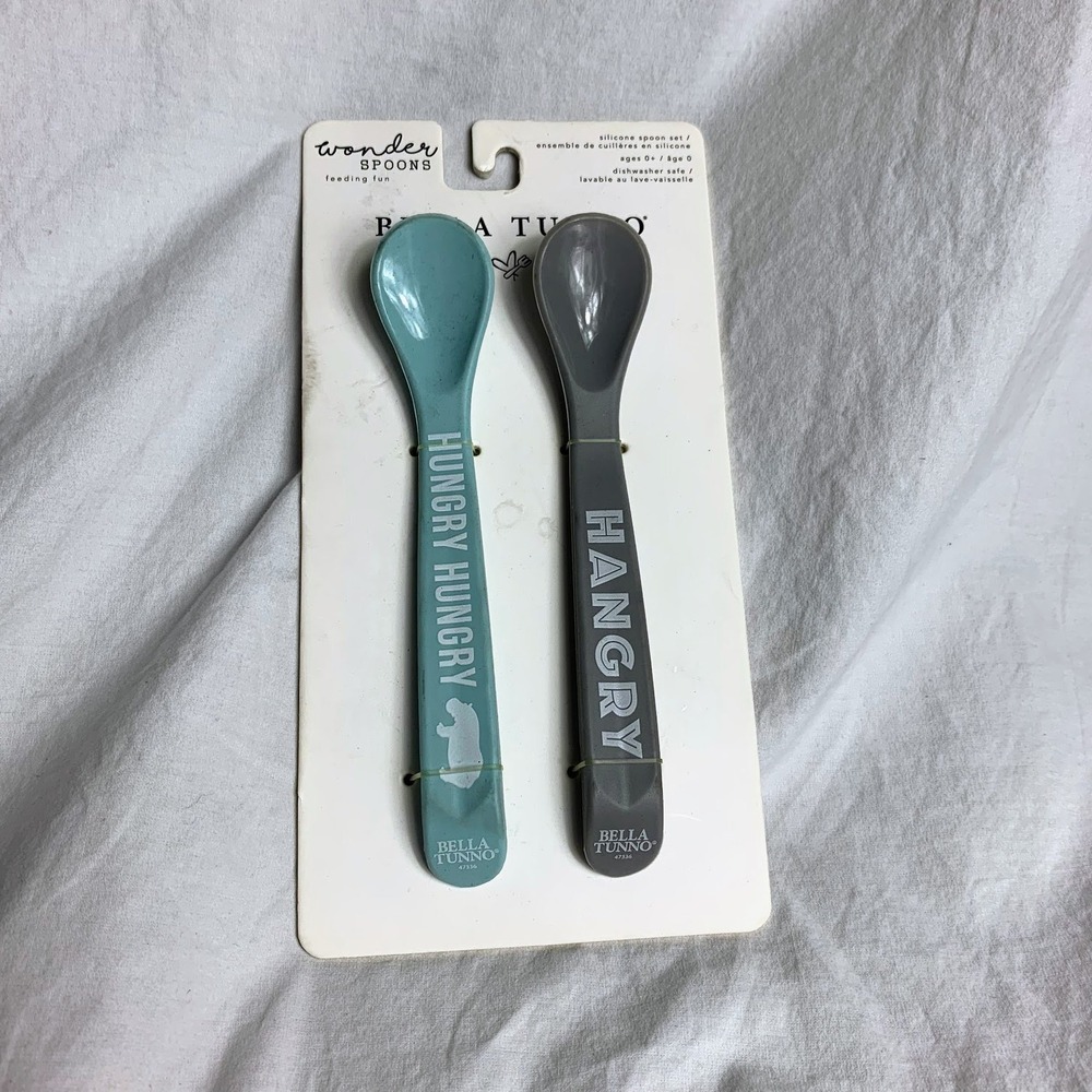 Bella Tunno Wonder Spoons Set 2‎ Silicone Feeding Baby Toddler BPA Free